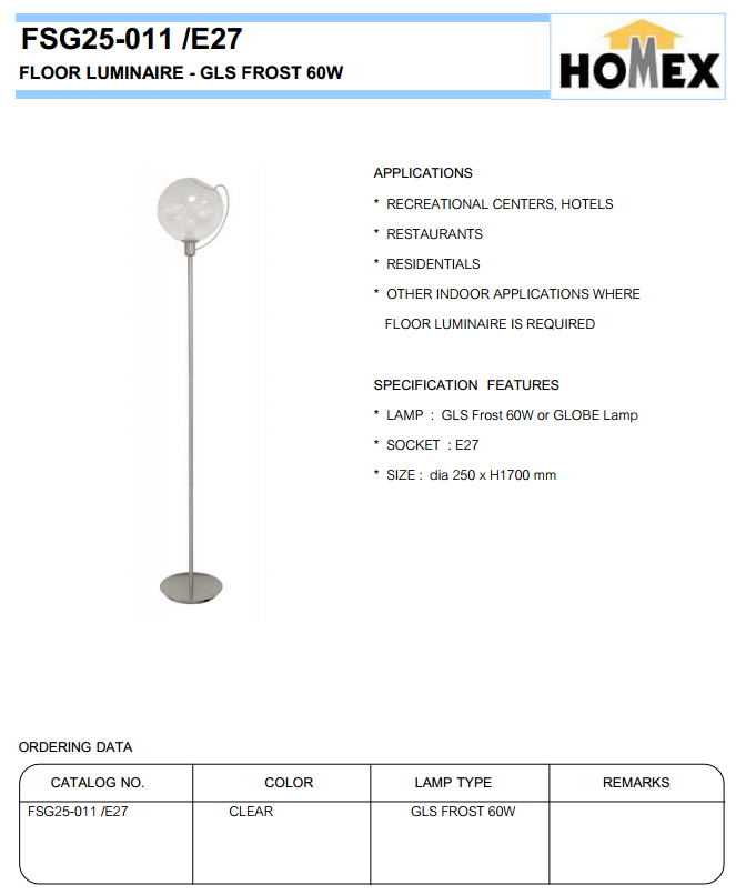 PRODUCT โคมไฟตั้งพื้น บมจ.ไลท์ติ้ง แอนด์ อีควิปเมนท์ Lighting