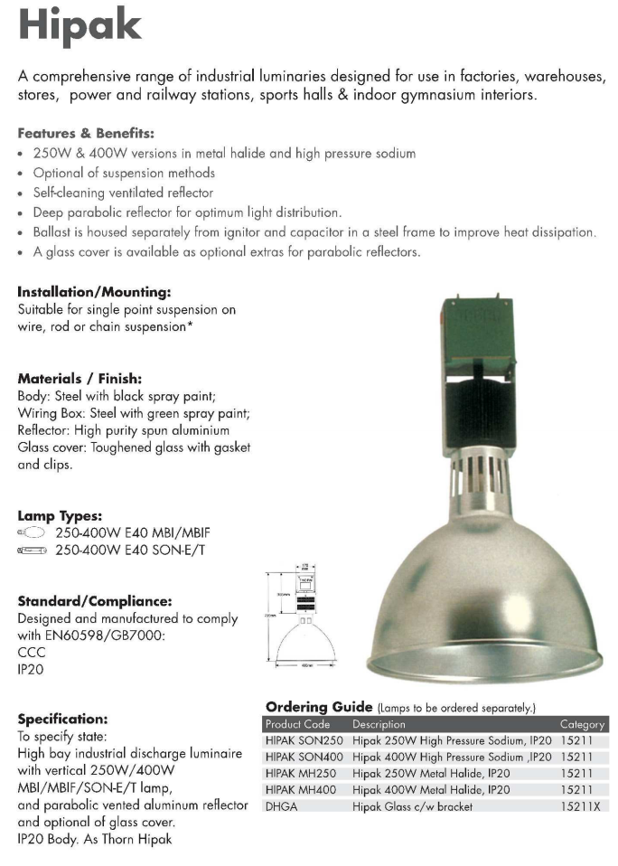 PRODUCT โคมไฟไฮเบย์ บมจ.ไลท์ติ้ง แอนด์ อีควิปเมนท์ Lighting